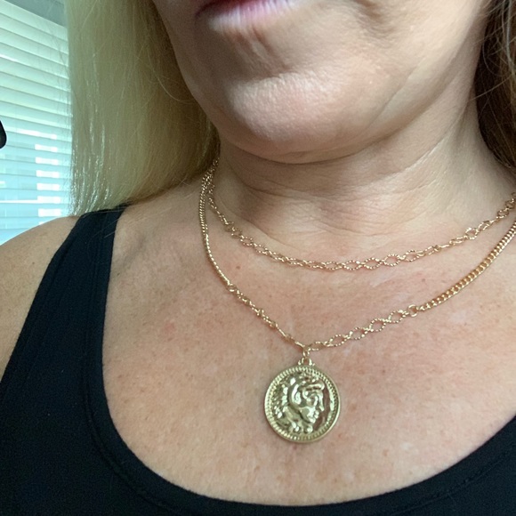 Medalian Necklace in Gold and Silver - Picture 2 of 4